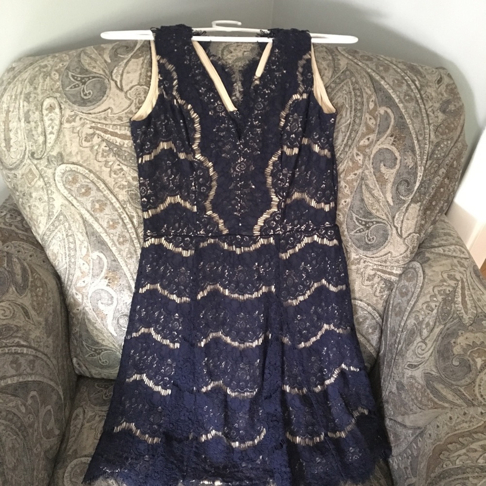 Navy lace dress